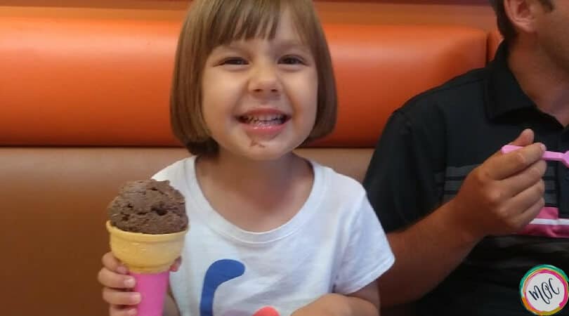 British Swim School- Caroline masters the starfish (back float)- ice cream celebration