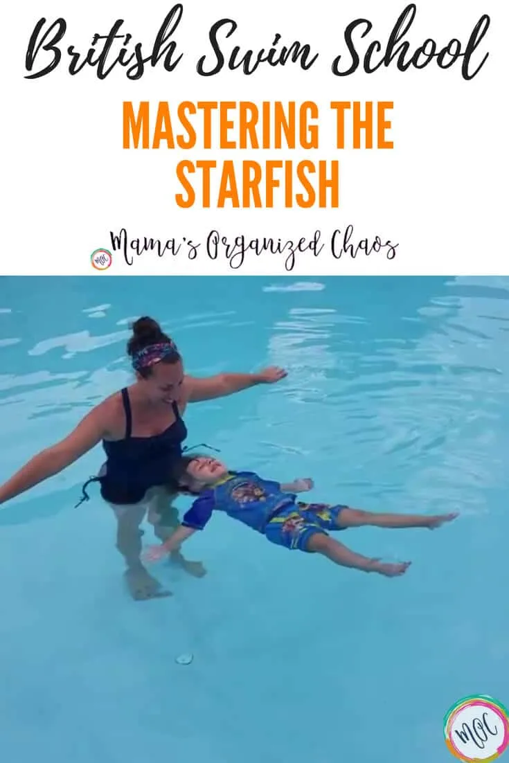 British Swim School- Caroline masters the starfish (back float)