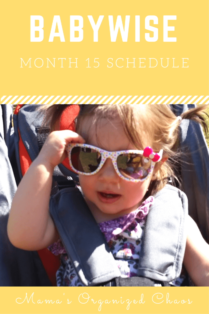 Babywise schedule month 15: for baby around 15 months of age. On this page you’ll find schedules, information on naps, nighttime sleep, and more!