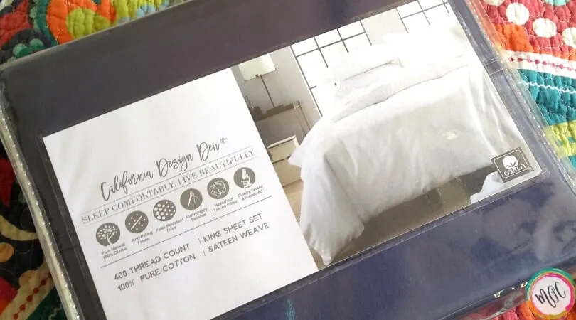 Indigo sheet set California design den