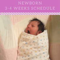 NEWBORNS (3-4 WEEKS) SCHEDULE