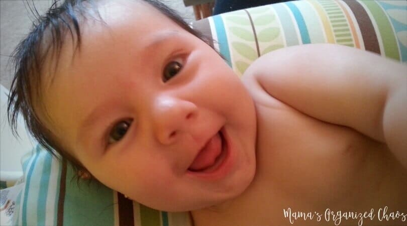 Sample Baby and Toddler Schedules Baby smiling after breastfeeding. Scheduling resources.