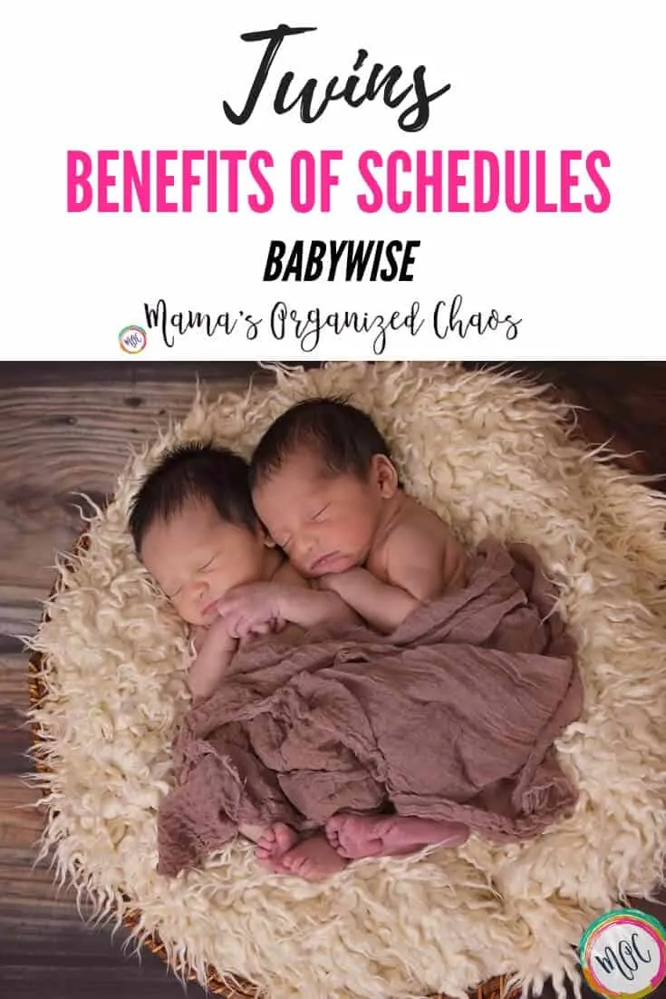 Benefits of using schedules with twins.