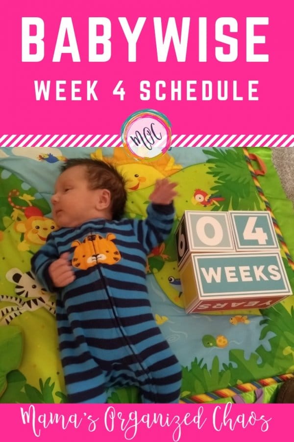 4 Week Old Baby Sleep Schedule Babywise Mama's Organized Chaos