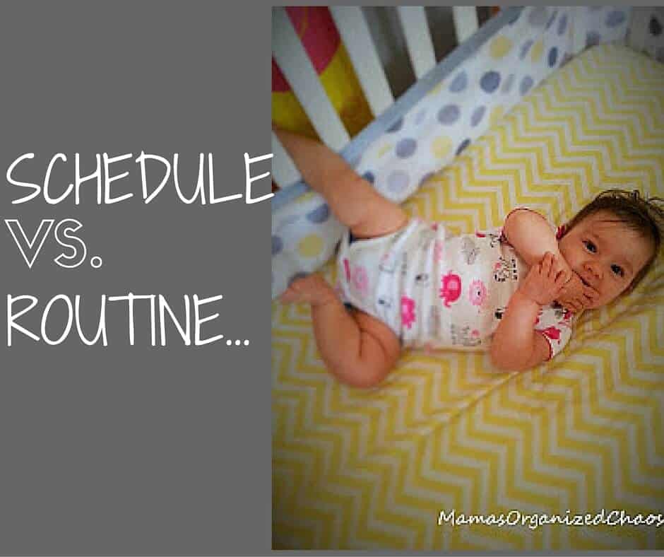 SCHEDULE VERSUS ROUTINE- THERE IS A DIFFERENCE
