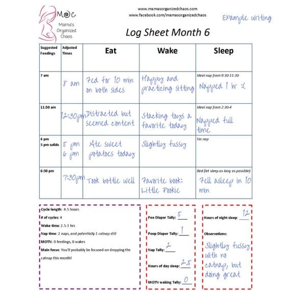 The perfect 4 month old schedule mama s organized chaos