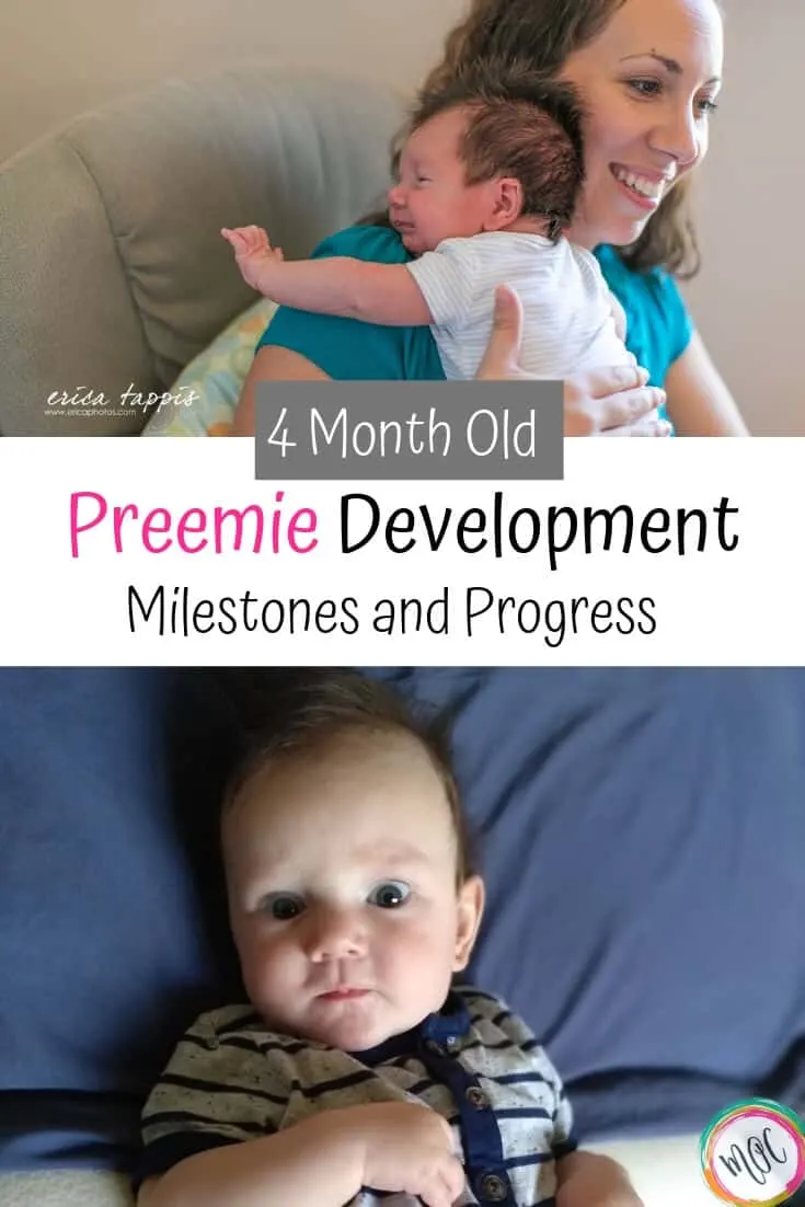 4 month old preemie development milestones