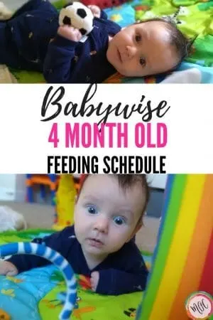 4 month old schedule