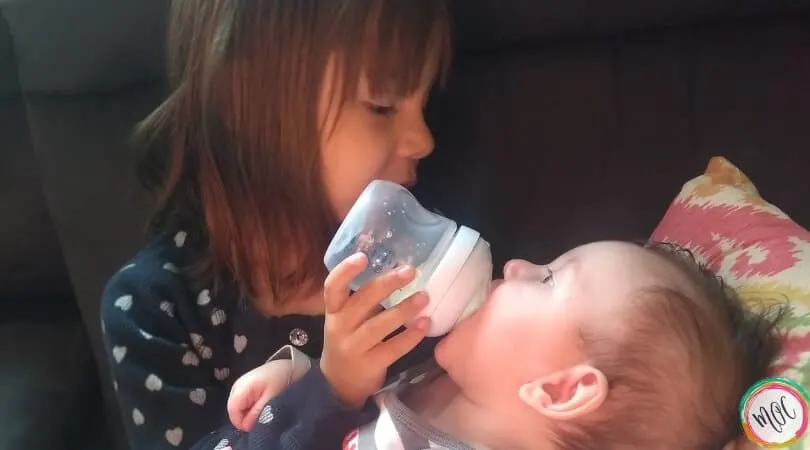 Breastfed Baby Not Gaining Weight 4 year old feeding 4 month old a bottle