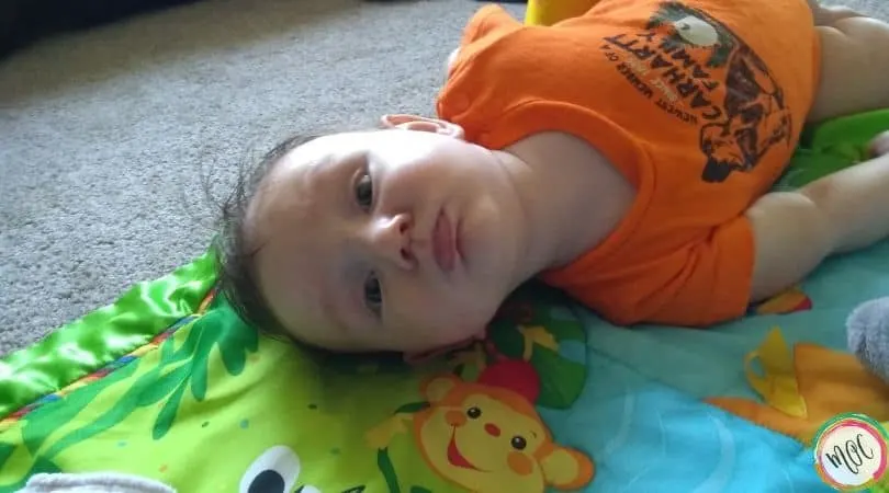 Wonder Weeks Leap 4 baby puckering lips