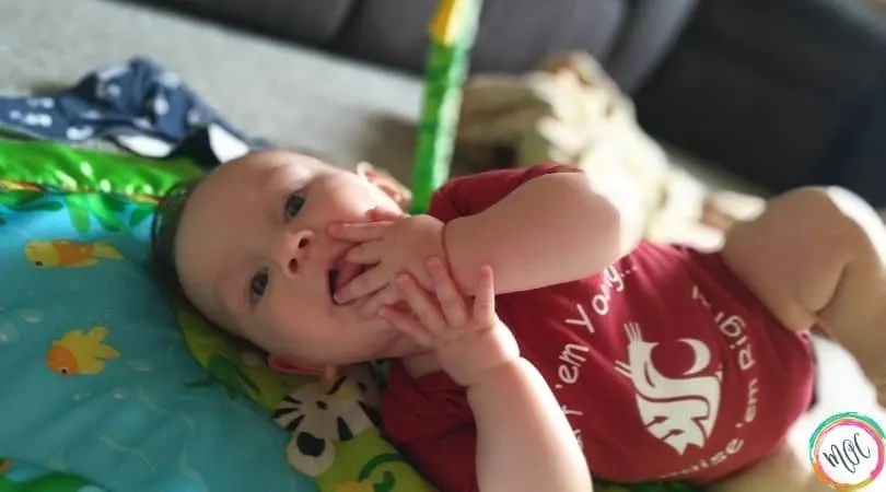 William’s 6 Month Old Schedule 6 month old rolling onto side