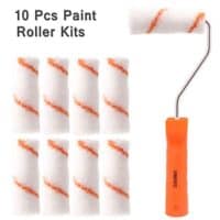 Finder Premium 4 Inch Mini Paint Roller Kit -  Roller Frame With Roller Covers - 10 Pieces Tool for Home Repair and Professional Painting