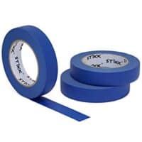 3pk 1" x 60yd STIKK Blue Painters Tape 14 Day Easy Removal Trim Edge Finishing Masking Tape (.94 in 24MM) (3 Pack)