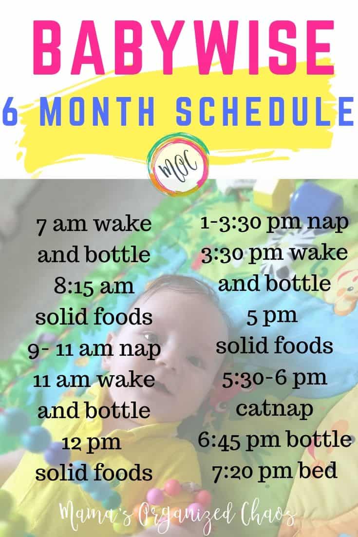 6 month babywise schedule