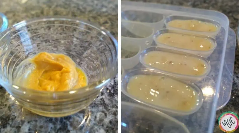 William’s 6 Month Old Schedule solid food puree prep