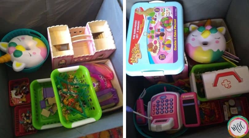 play therapy toys for our home bin for our highly sensitive child