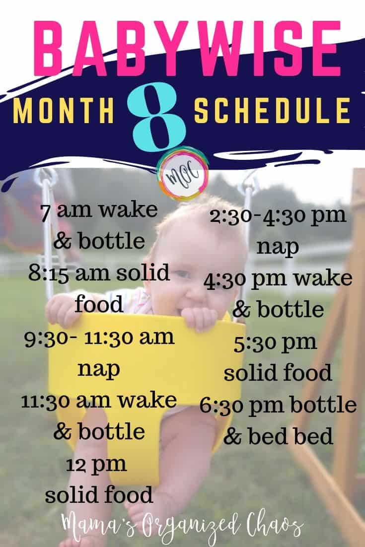 8 month old babywise schedule