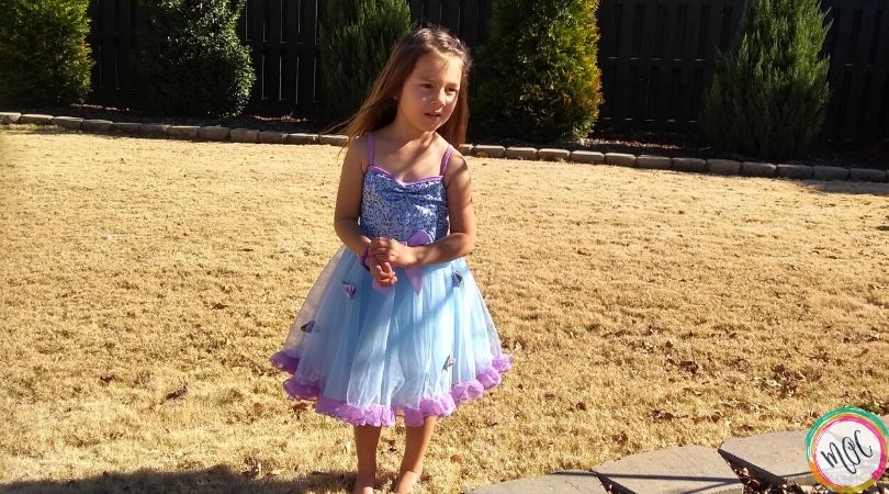 5 year old in beautiful dress