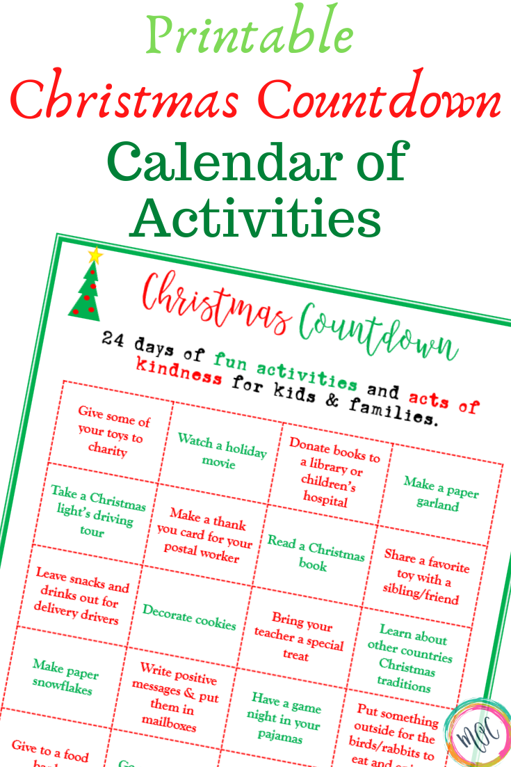 Christmas Kindness Countdown Calendar