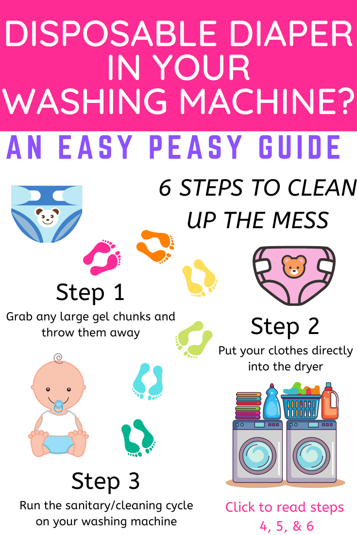 Easy Peasy Fix- Disposable Diaper In Washing Machine