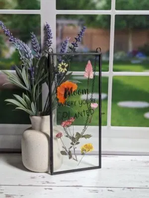 Bloom Where You’re Planted Pressed Flower Frame